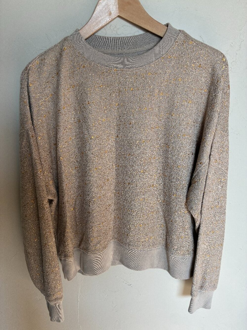 Electric & Rose Ronan Foil Gold Metallic Splatter Classic Crewneck Sweatshirt